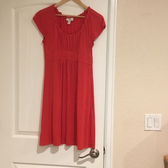 LOFT Women's Casual Coral Dress - Picture 1 of 4